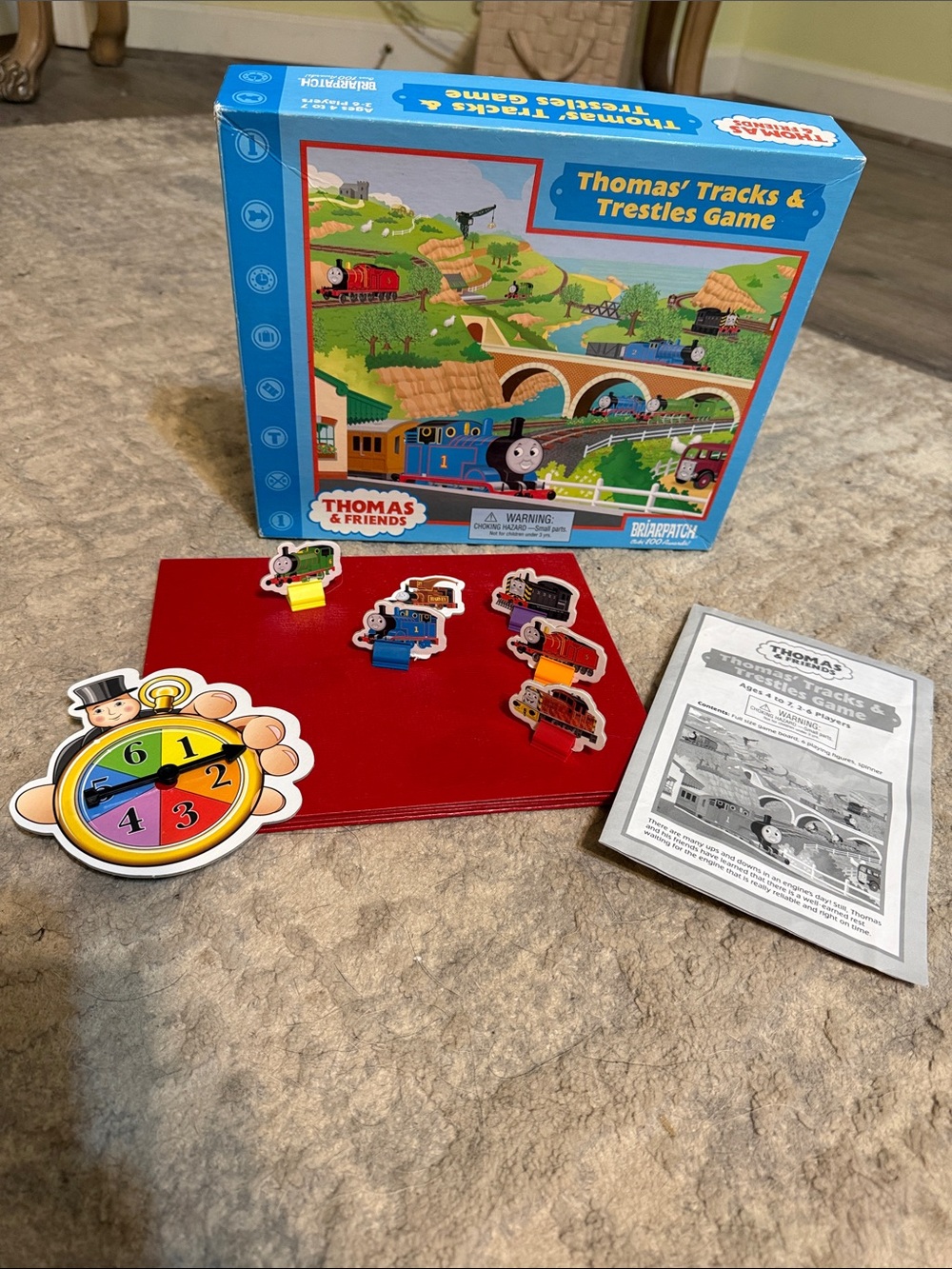 Thomas & Friends Bright Green Train Tracks & Spinner Board Game 2003 - Picture 7 of 13